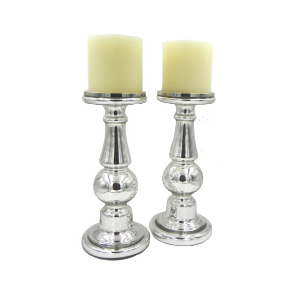 Mirrored Pillar Candle Holders Jella Unique Art 196