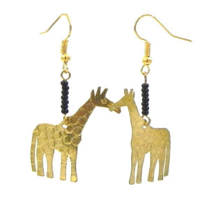 Metal Giraffe Earrings Jella Unique Jewelry 304