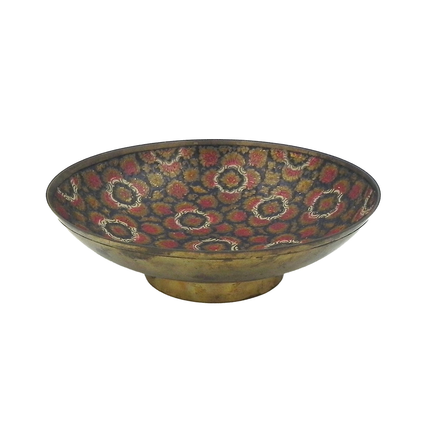 Vintage Embossed Enamel Painted Brass Bowl – Jella World Artist Collections