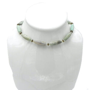 Terra Agate and Brass Chain
