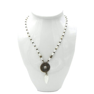 Mother of Pearl Chain with Asian Coin Pendant