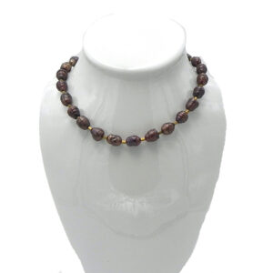Golden Freshwater Pearls with Brass Accents Chain