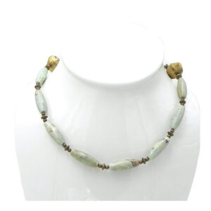 Terra Agate and Brass Accents Chain