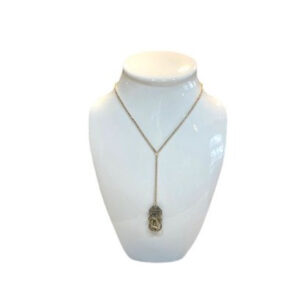 Gold-tone Cable Chain with Chinese Dragon Pendant
