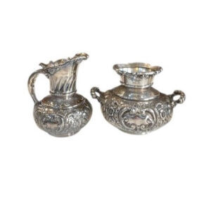 American Silver plate Creamer and Sugar Bowl, Pattern 903 (USA)