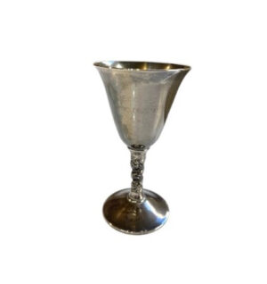 Vintage 1982 Silver-Plated Sports Trophy Goblet-2nd Place Mixed Doubles