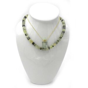 Sweet Bottle Surrounded by Prehnite Beads
