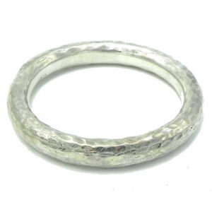 Sterling Silver Hammered Bangle