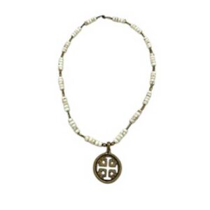 Brass and Magnesite Protector Pendant Necklace