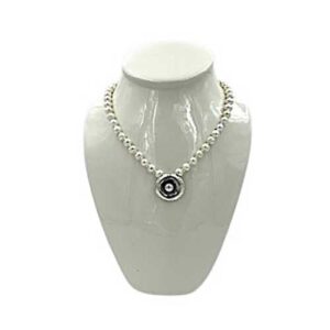 Classic Freshwater Pearl Strand with Sterling Silver Halo Pendant