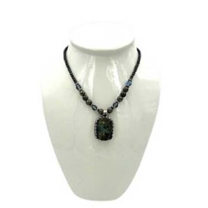 Mystic Labradorite Buddha Necklace