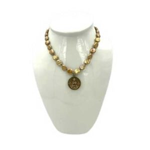 Golden Harmony Coin Pearl Necklace