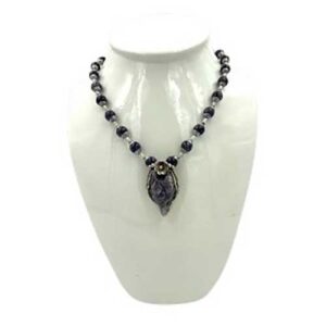Amethyst Wolf Spirit Hill Tribe Silver Necklace