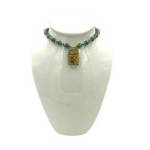 Turquoise Brass Statement Pendant