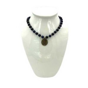 Midnight Lapis Medallion Necklace